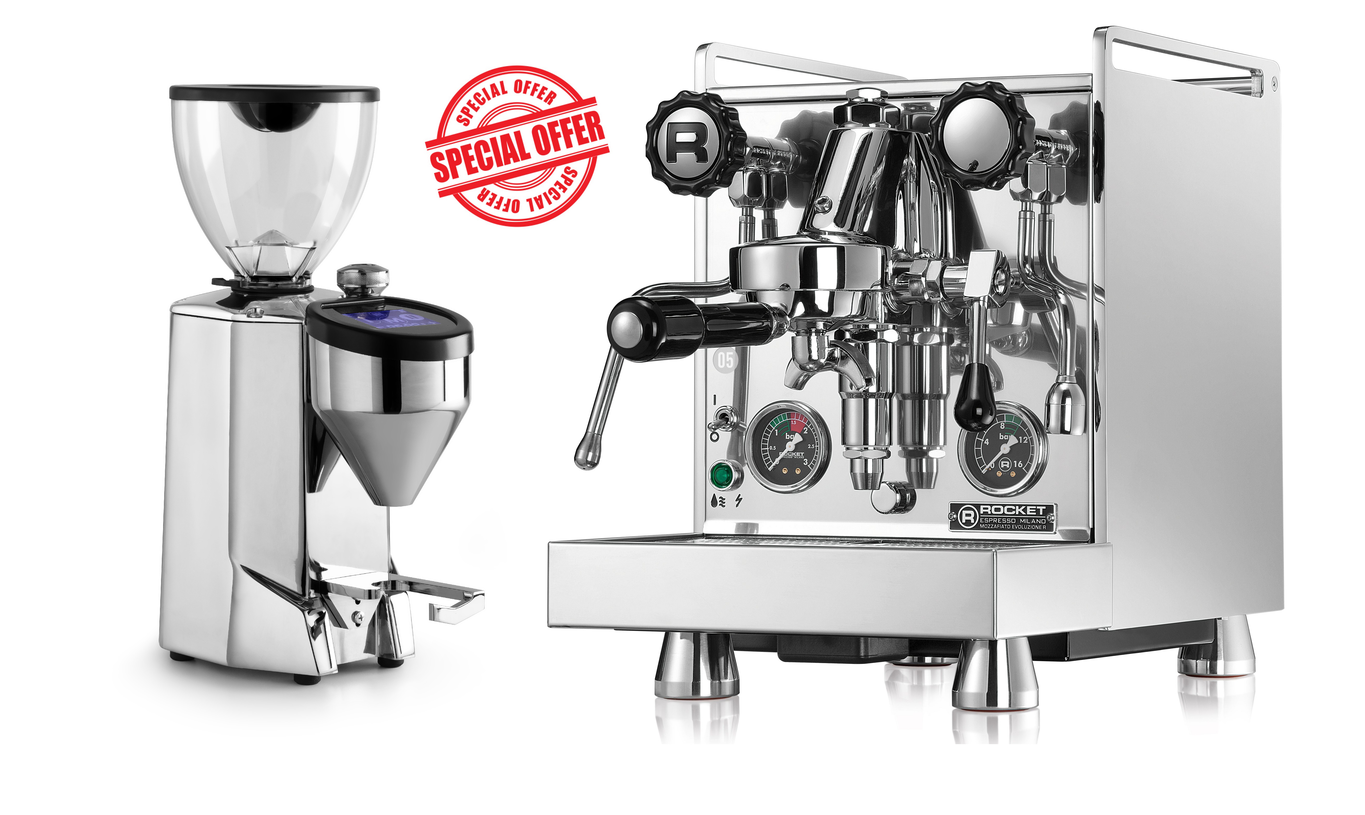 Acquista online Macchina da caffè Rocket Espresso MOZZAFIATO CRONOMETRO R + FAUSTO